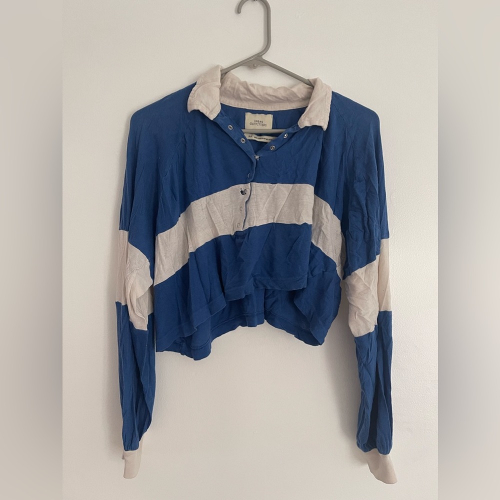 urban outfitters lounge long sleeve blue striped top